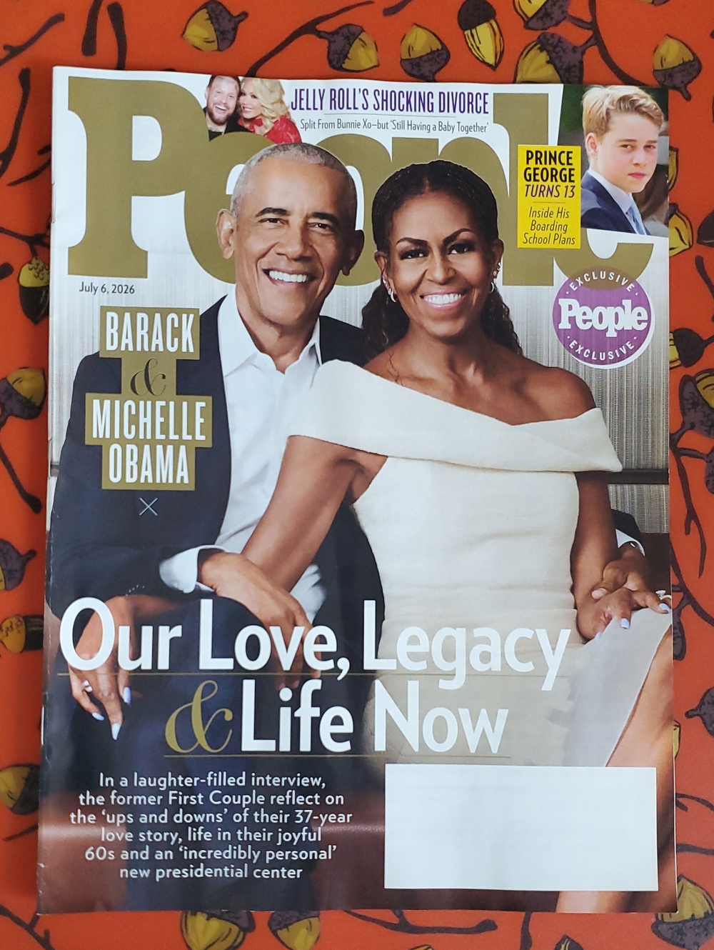 People Magazine - Barack & Michelle Obama Cover (White Dress)